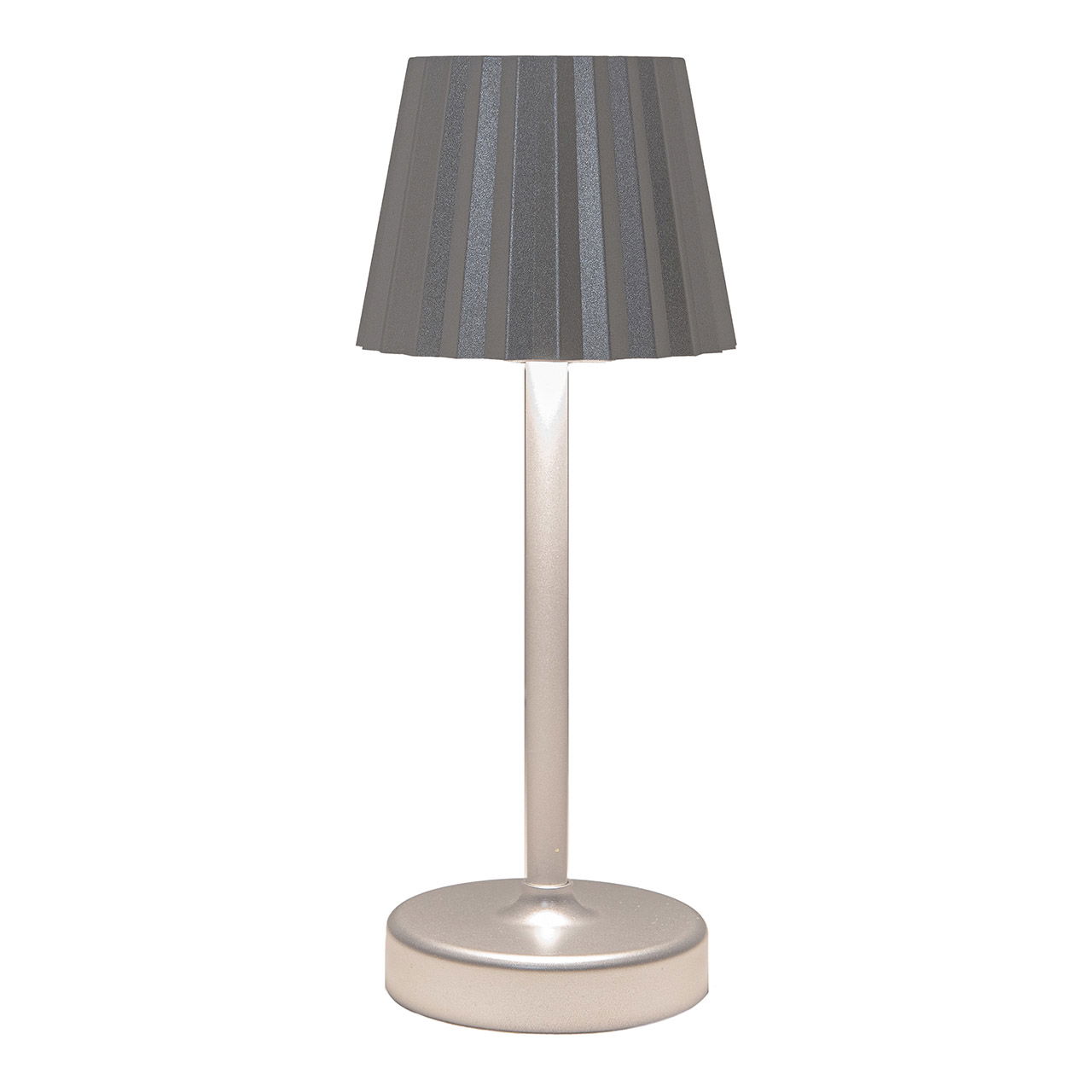 LED table lamp warm white dimmable incl. USB cable, made of plastic silver (W/H/D) 10x26x10cm for indoor use only