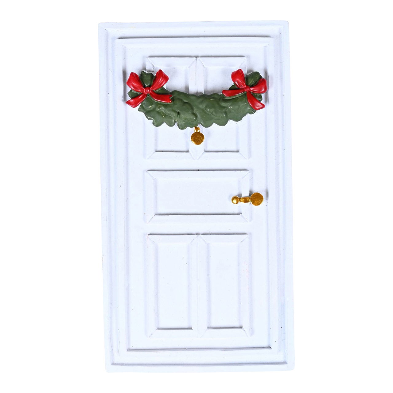 Accessorio espositivo per la porta di Babbo Natale segreto, porta di Babbo Natale segreto in polietilene bianco (L/A/D) 8x15x1cm