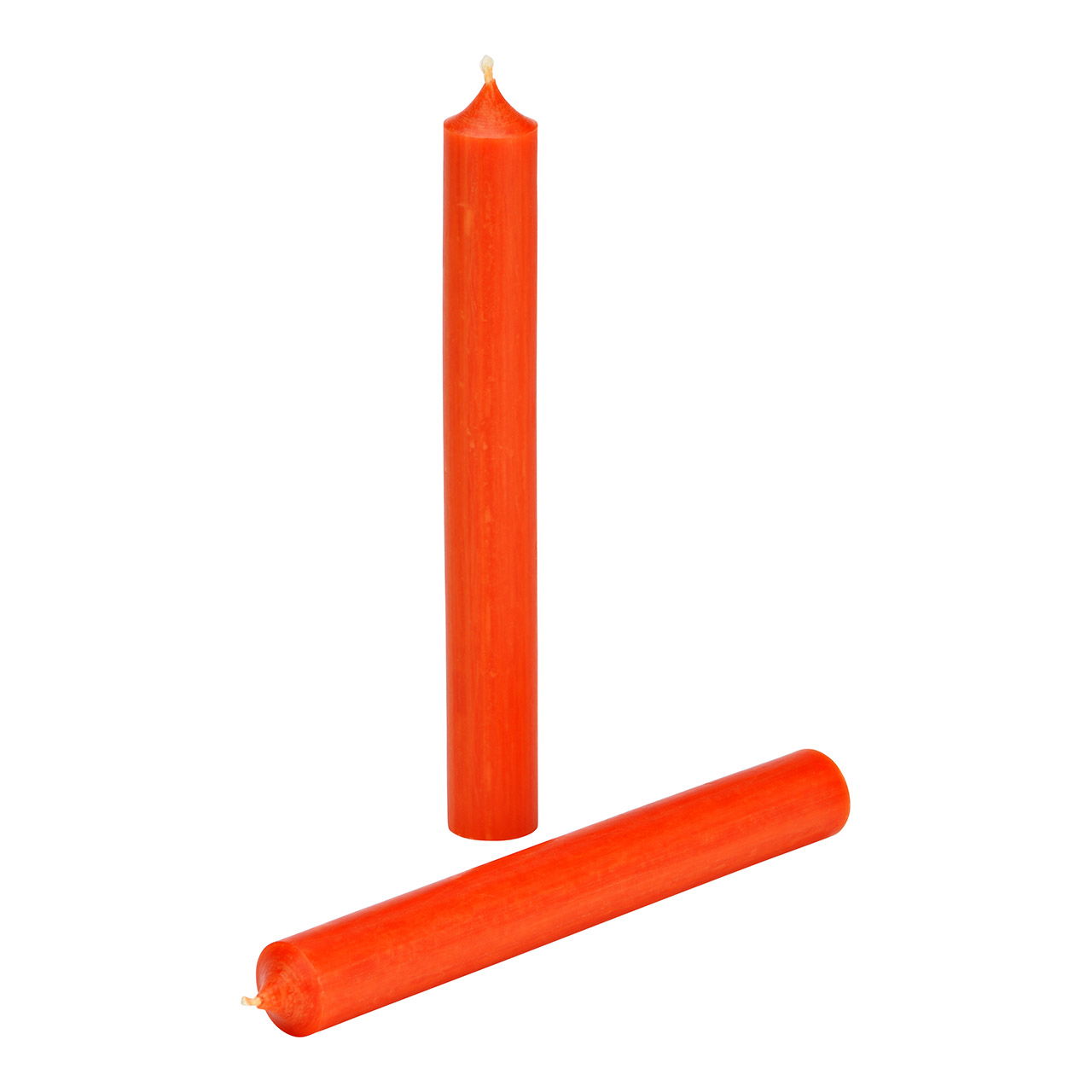 Stabkerze Rost Rot durchgefärbt aus Wachs Ø 2x18cm (Brenndauer ca. 8 Std.) Kerze, Dynamit, Waffe