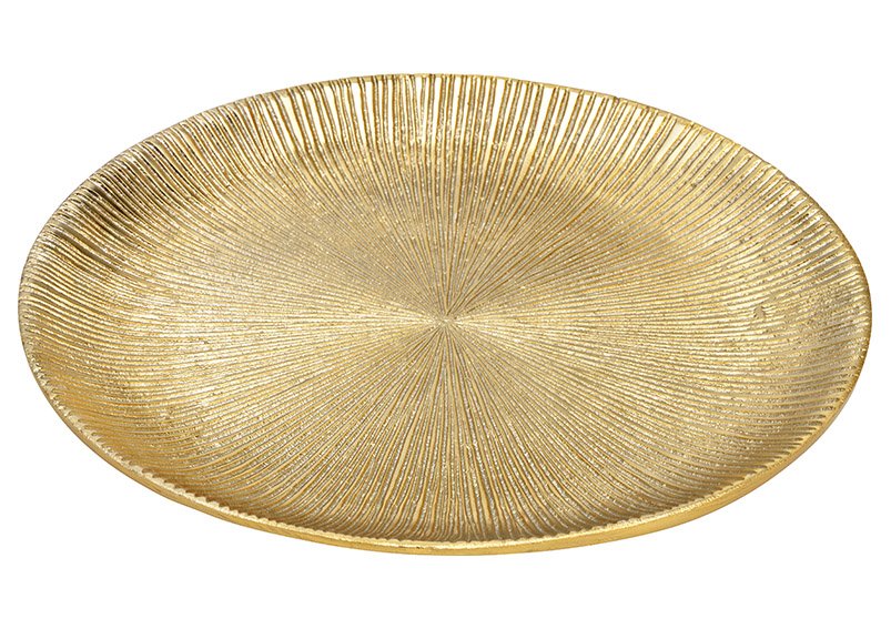 Plate metal gold (W/H/D) 35x2x35cm