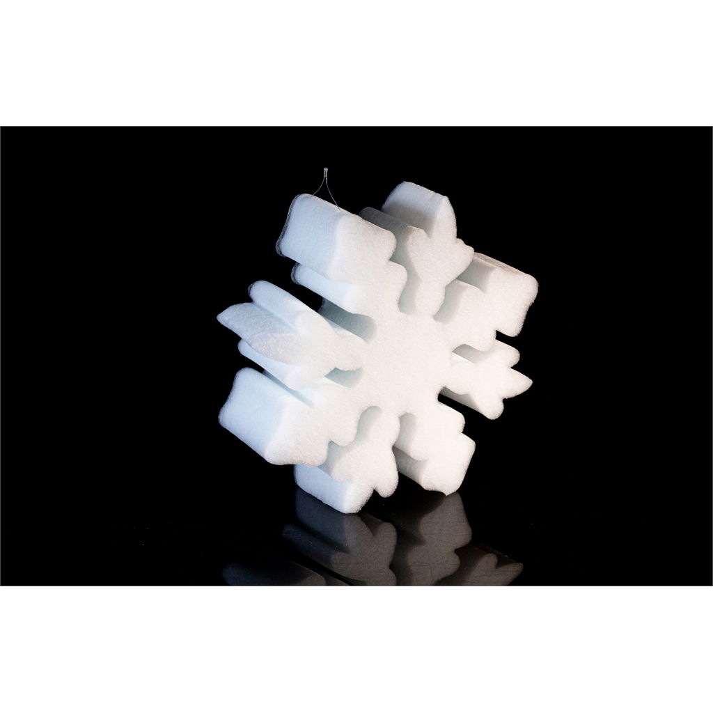 3D Eisstern ca. 10cm stark. 75cm. 1 Stck./ Btl.. weiß @
