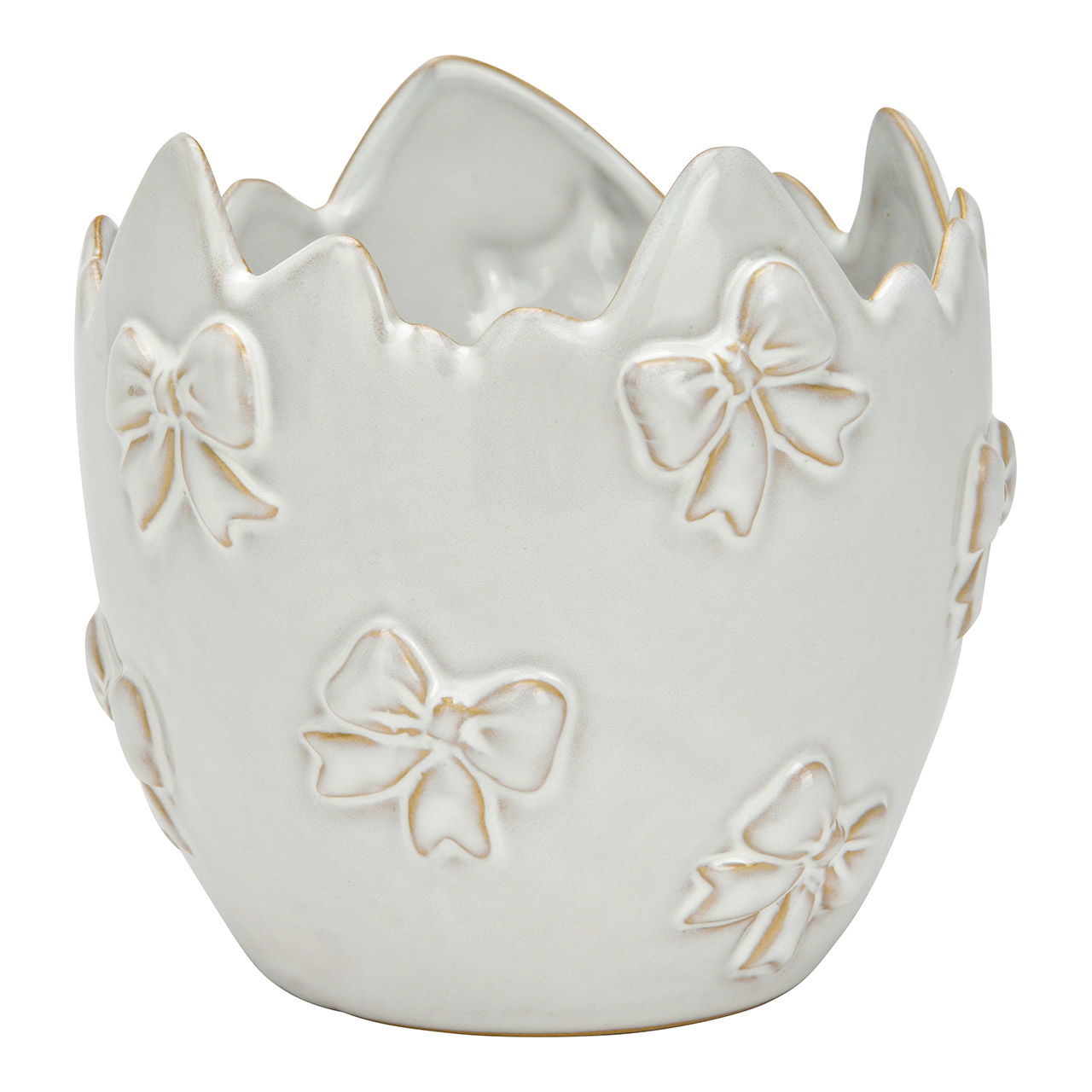 Decorative bowl made of porcelain, white (W/H/D) 13x13x13cm Porzellan, Töpferei, Schüssel, Geburtstagstorte, Essen