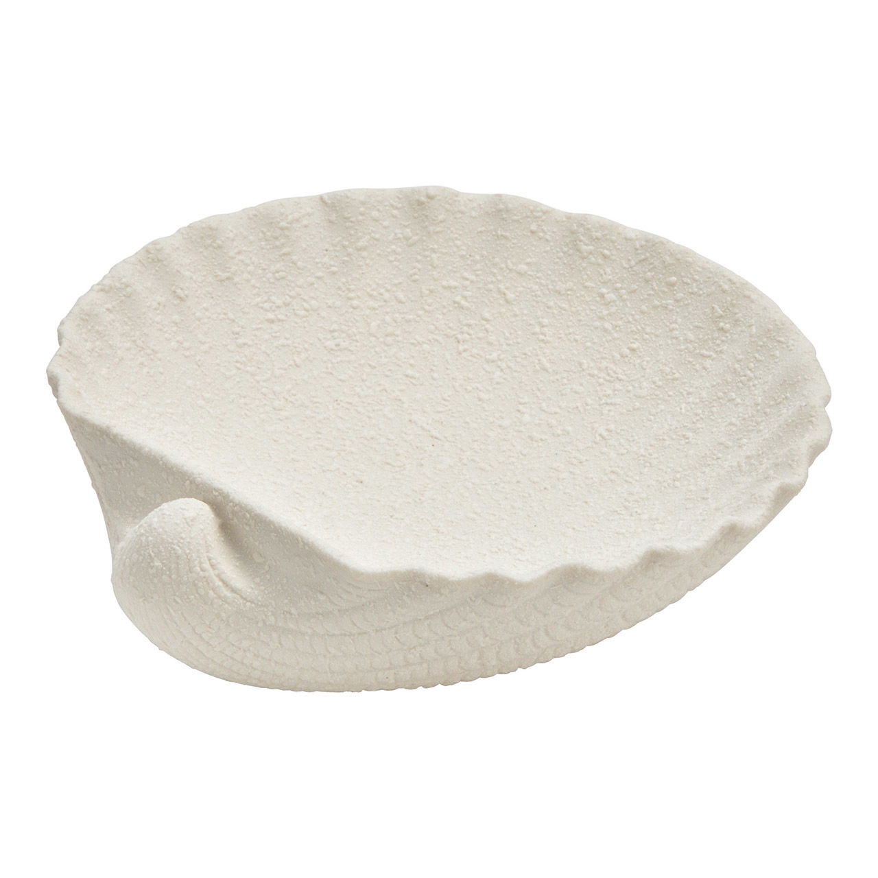 Muschel aus Porzellan weiß (B/H/T) 14x14x4cm Muschel aus Porzellan weiß (B/H/T) 14x14x4cm