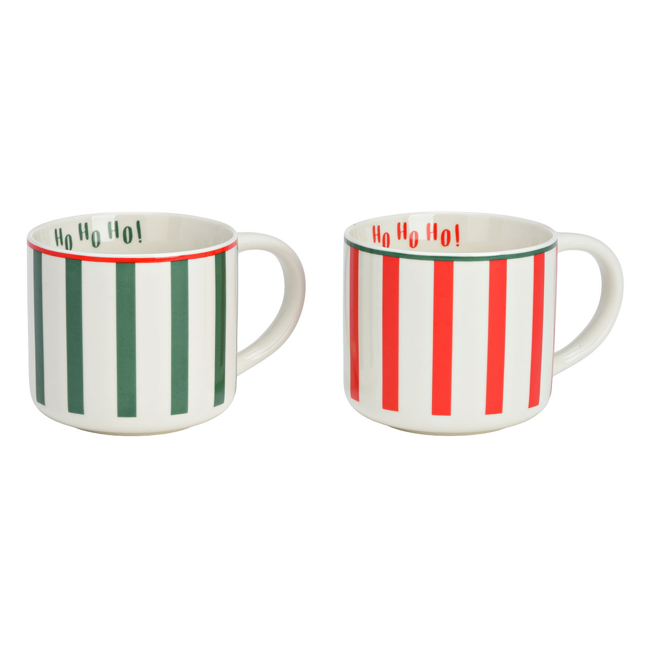 Tasse en porcelaine rouge/verte assortie 2 fois (L/H/P) 13x8x9cm 375ml Pokal