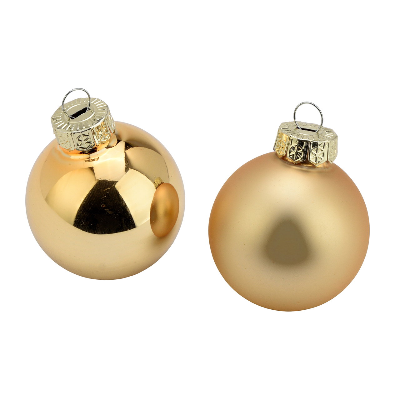 Weihnachtskugeln, Baumkugeln, Christbaumschmuck, Glänzend, Goldfarbig
