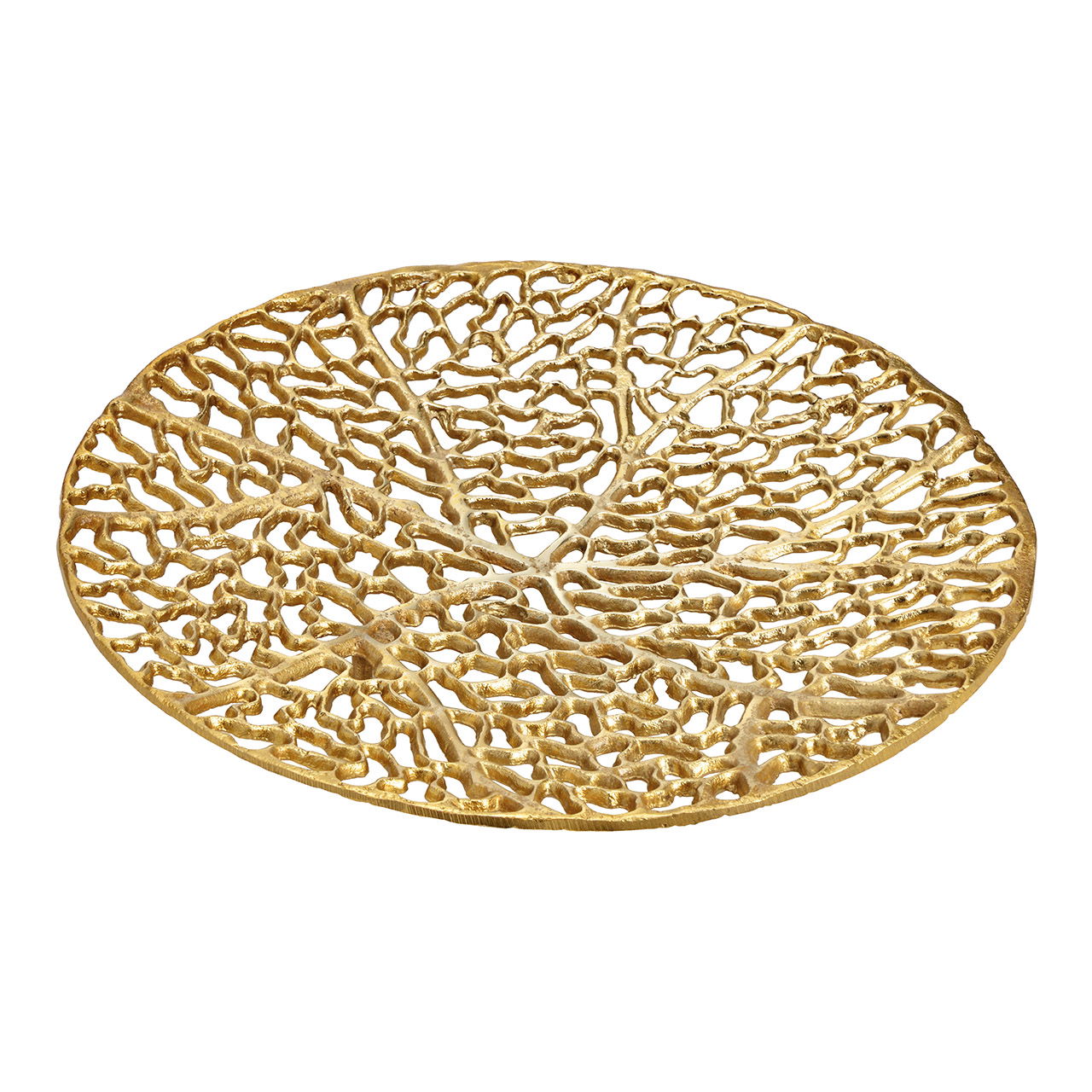 Metal bowl gold (W/H/D) 37x2x37cm