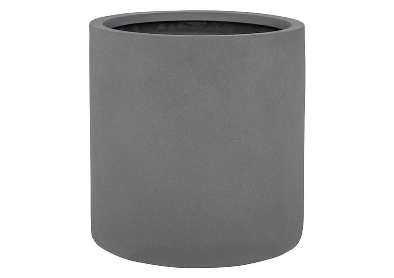 Macetero Macetas de cerámica de fibrestone gris (A/A/P) 25x25x25cm