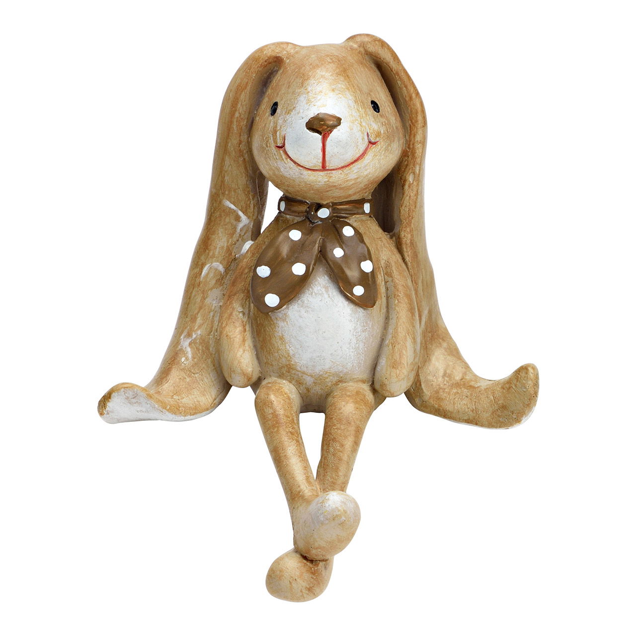 Lapin de bordure en poly beige (L/H/P) 10x8x7cm