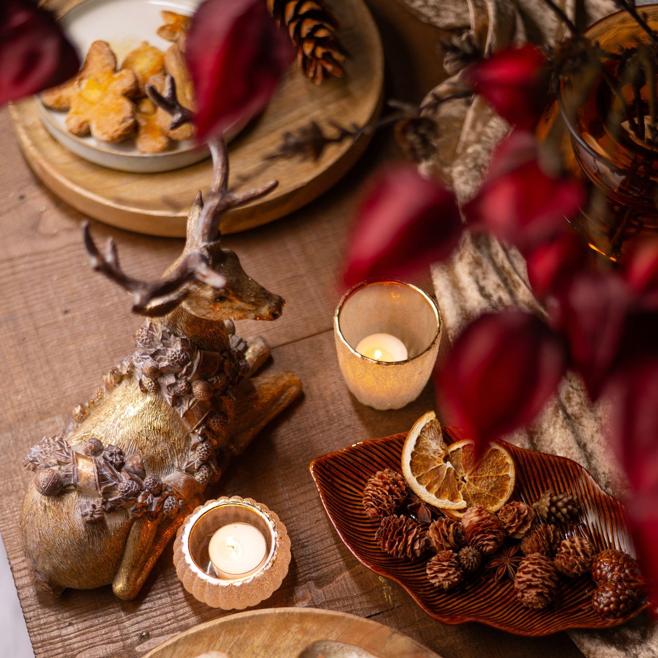 Essen, Präsentation des Essens, Brunch, Kerze