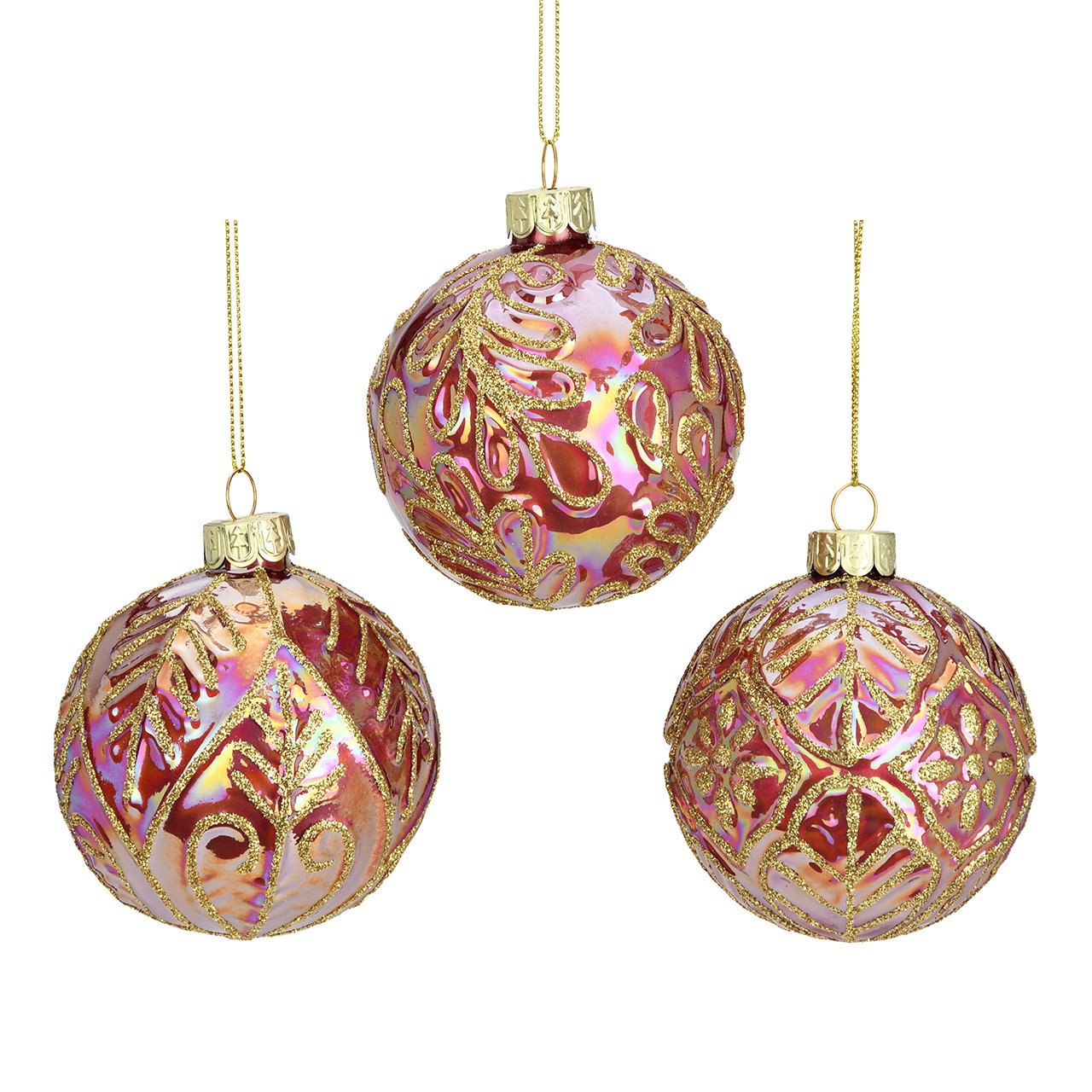 Christbaumkugeln, Ornament, Glitzer, Glitterkugel, Goldfarben