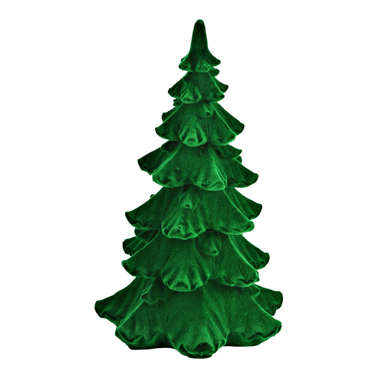 Sapin floqué en poly, vert (L/H/P) 11x17x11cm Pflanze, Baum, Person, Weihnachtsdekorationen, Festival
