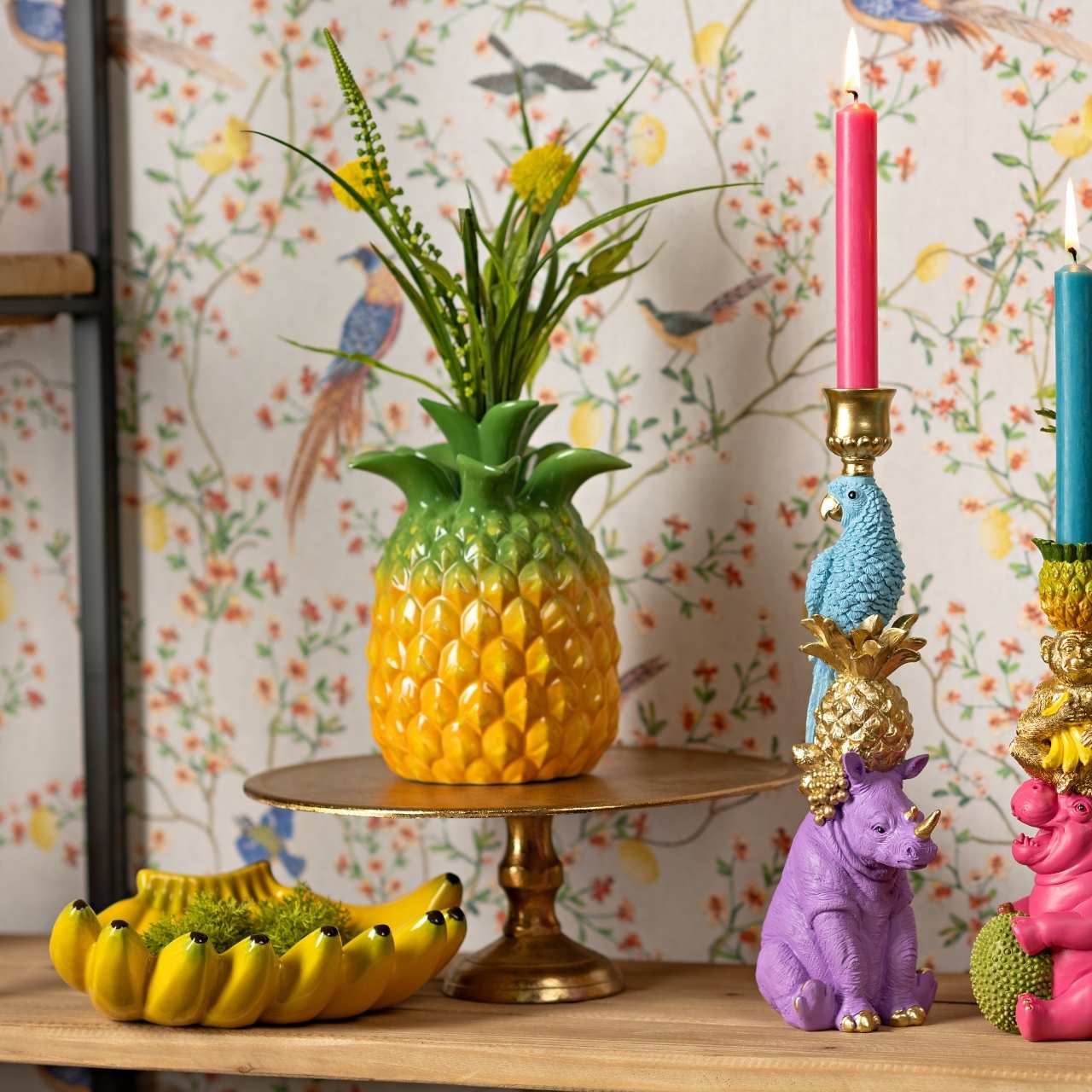 Bol Banane en céramique, jaune (L/H/P) 23x7x19cm Kerze, Kerzenständer