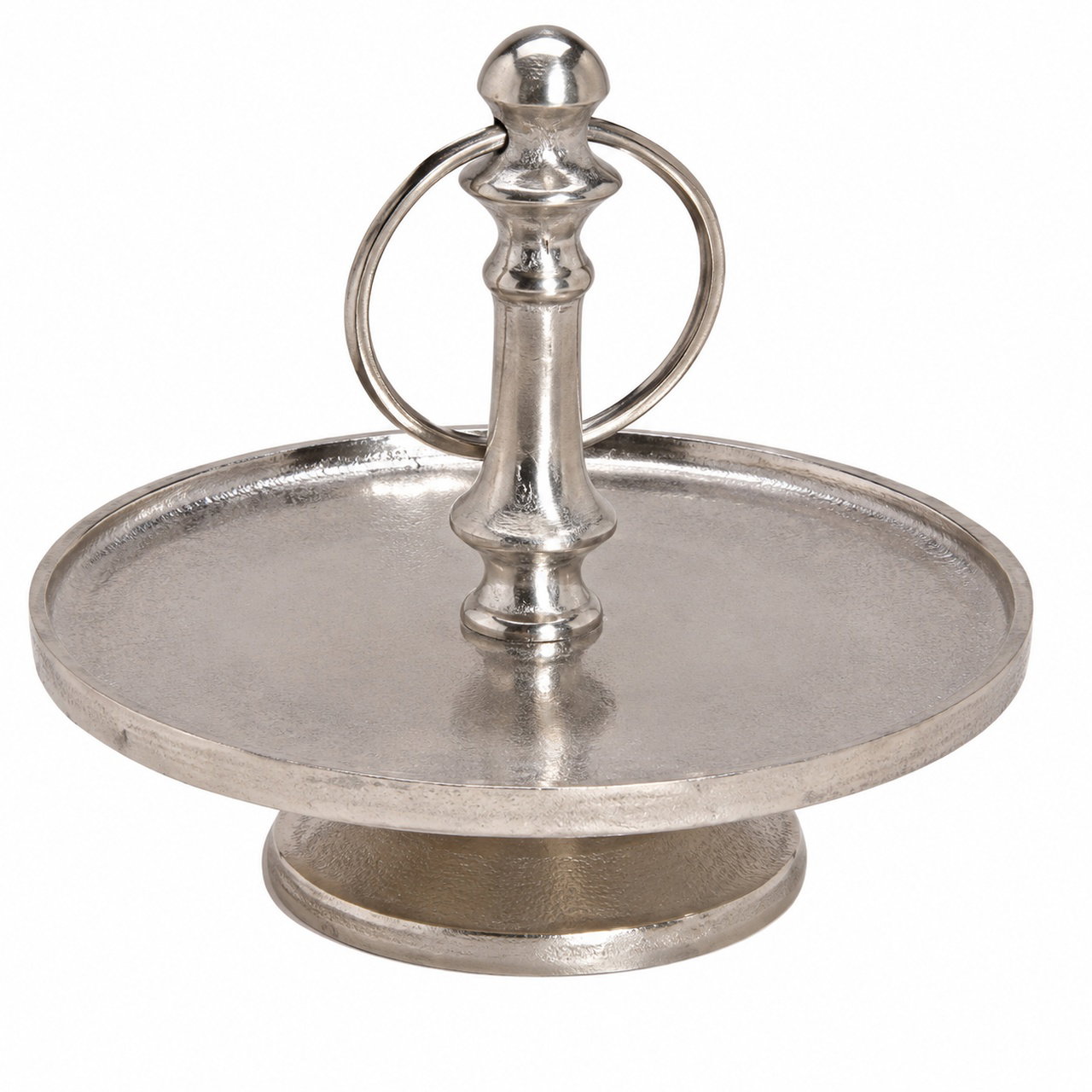 Tortenständer, Silber, Metall, Rund, Ringe-Halter