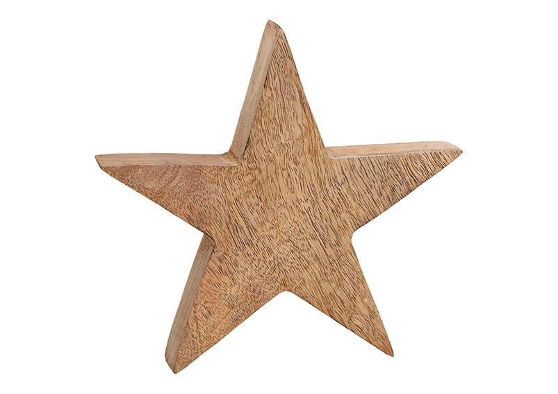 Stern aus Mango Holz Braun (B/H/T) 20x20x4cm