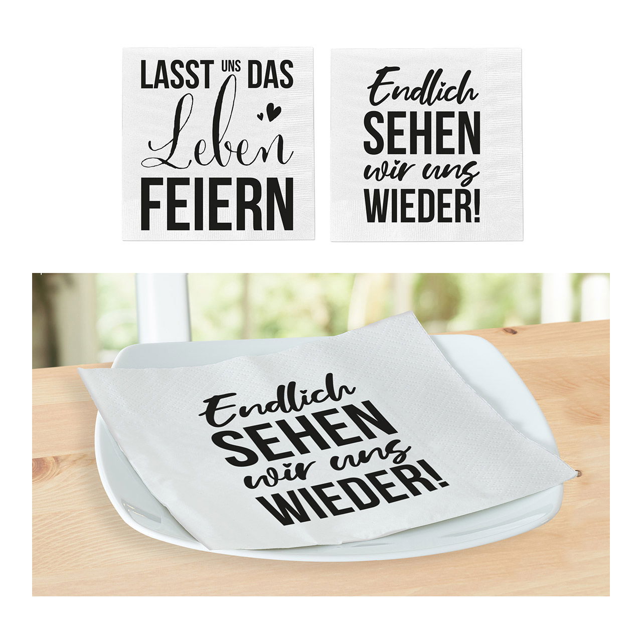 Serviettes Proverbes4 paquet de 20 3 plis en papier/carton blanc 2 plis, (L/H) 33x33cm Serviettes Proverbes4 paquet de 20 3 plis en papier/carton blanc 2 plis, (L/H) 33x33cm