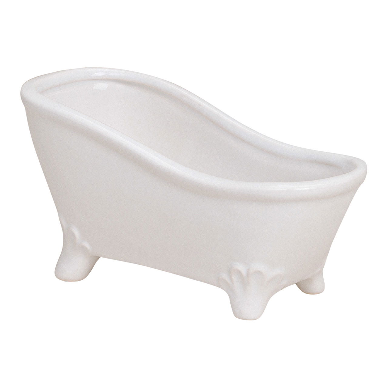 Vasca da bagno, ceramica bianca, L16 x P7 x H9 cm Vasca da bagno, ceramica bianca, L16 x P7 x H9 cm
