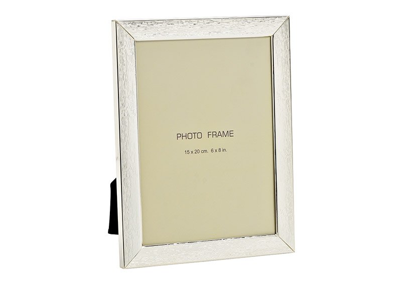 Photo frame silver plated for 15x20cm photos of metal silver (W/H/D) 17x22x1cm