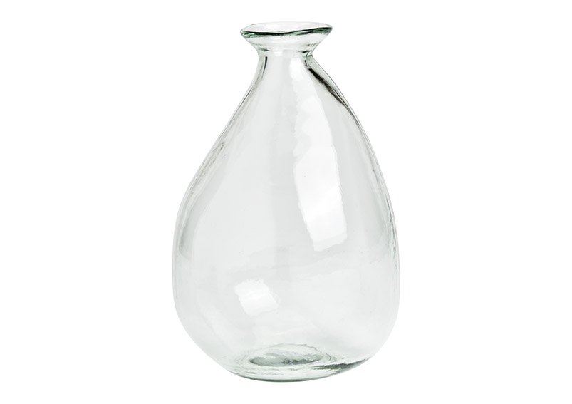 Vaso di vetro trasparente (c/h/d) 14x24x14cm