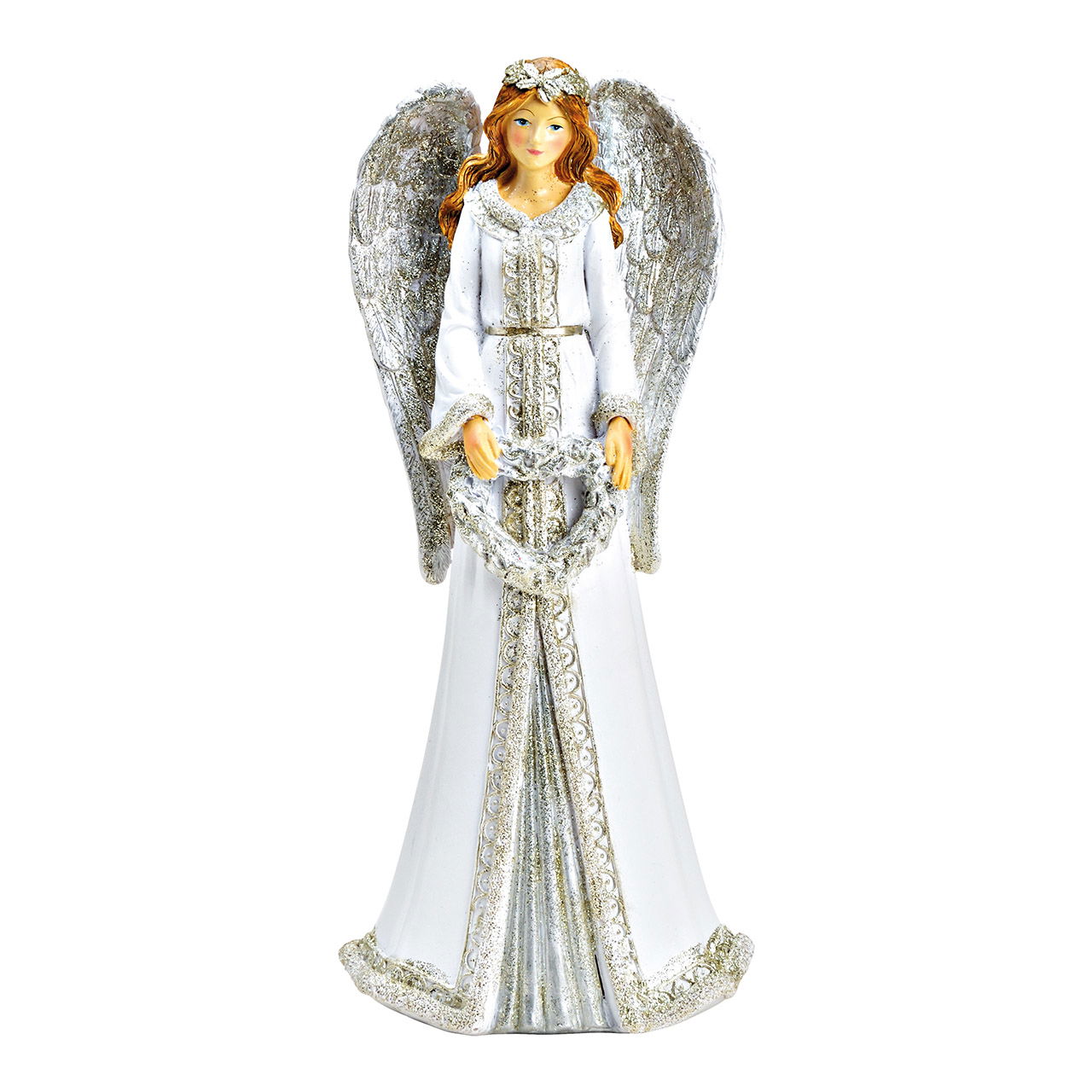 Engel aus Poly Weiß (B/H/T) 12x27x10cm Engel aus Poly Weiß (B/H/T) 12x27x10cm