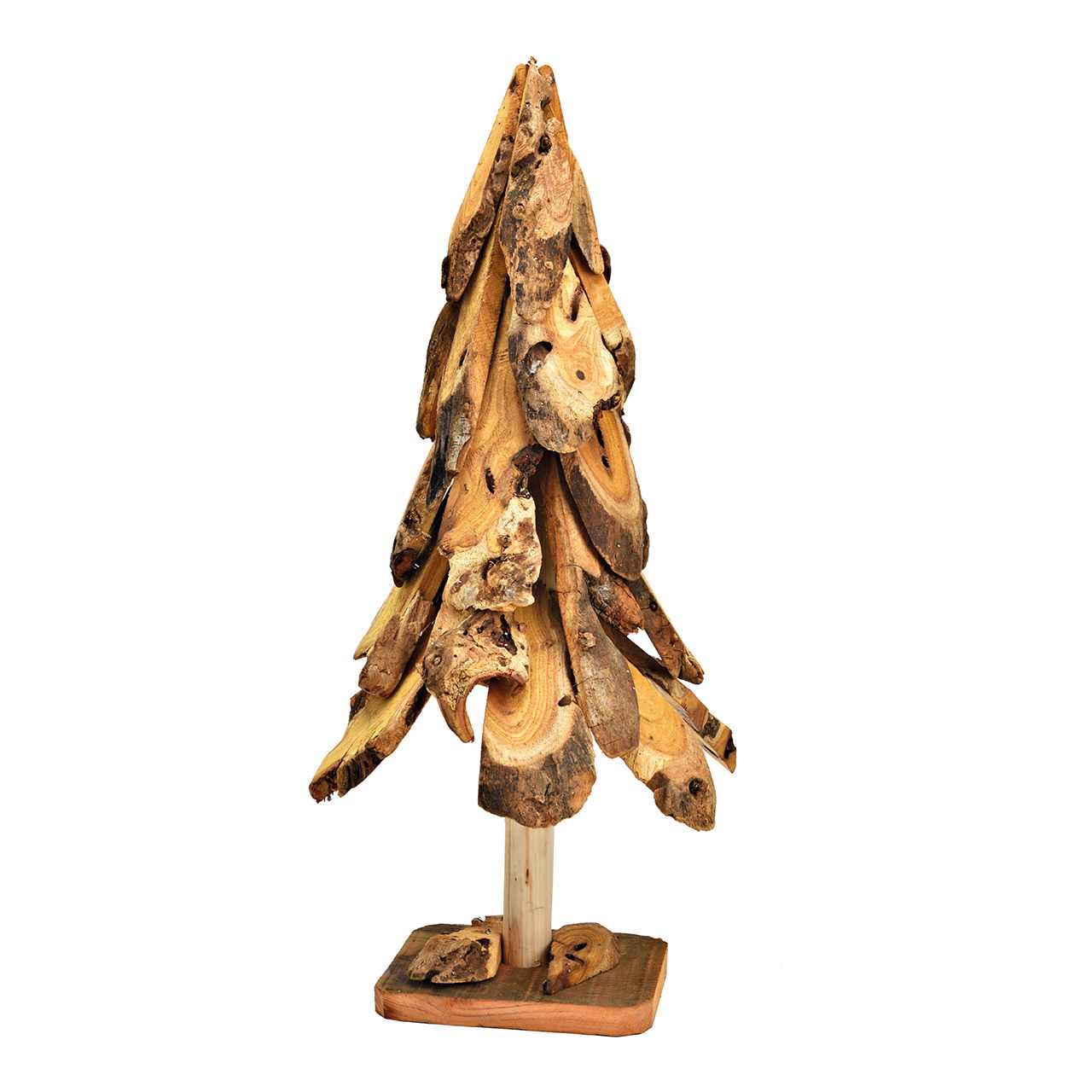 Dennenboom van hout naturel (B/H/D) 28x60x28cm