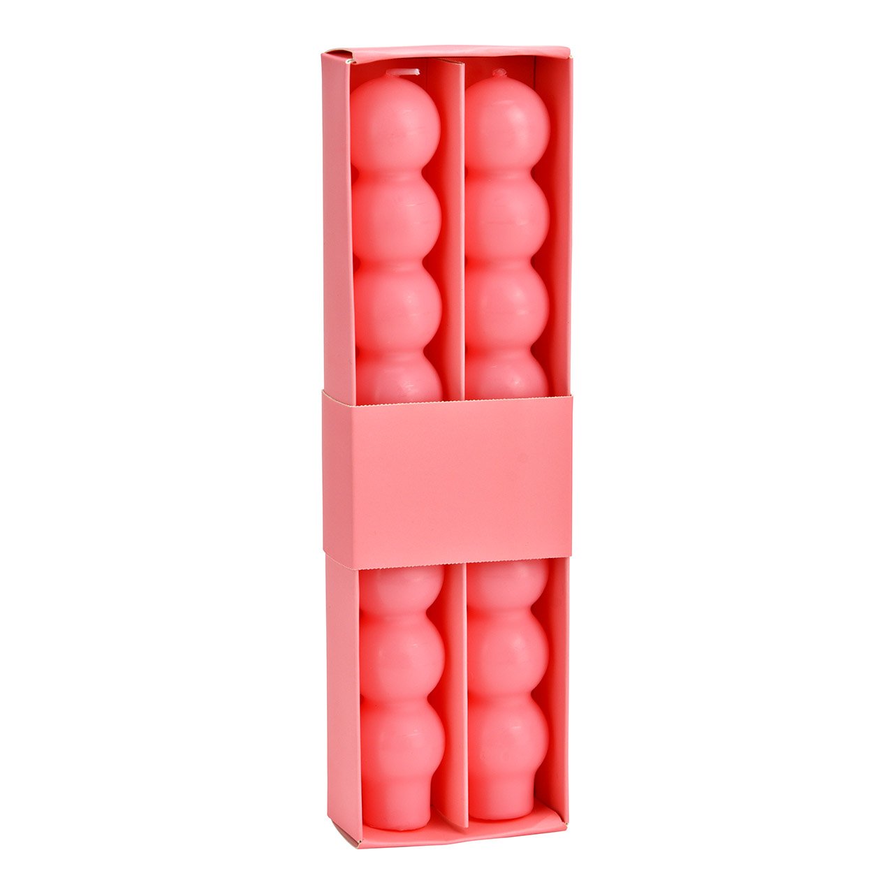 Stabkerzen Set, Bubble, 2er Set, aus Wachs, Pink (B/H/T) 3x23x3cm