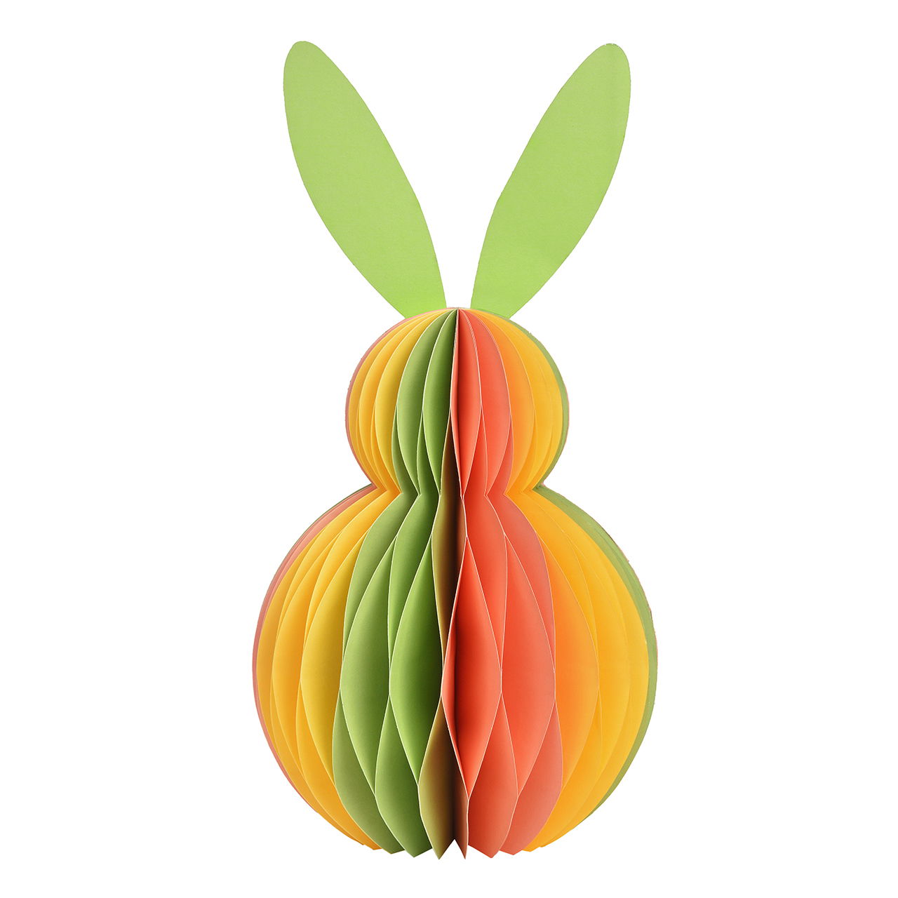 Lapin Honycomb en papier/carton, Coloré (L/H/P) 15x30x15cm Papier, Blatt, Pflanze, Kunst