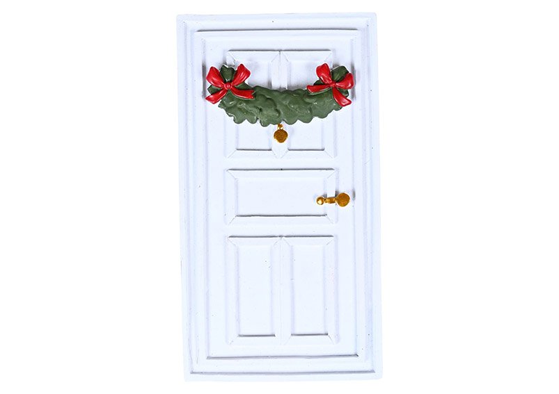 Accessorio espositivo per la porta di Babbo Natale segreto, porta di Babbo Natale segreto in polietilene bianco (L/A/D) 8x15x1cm
