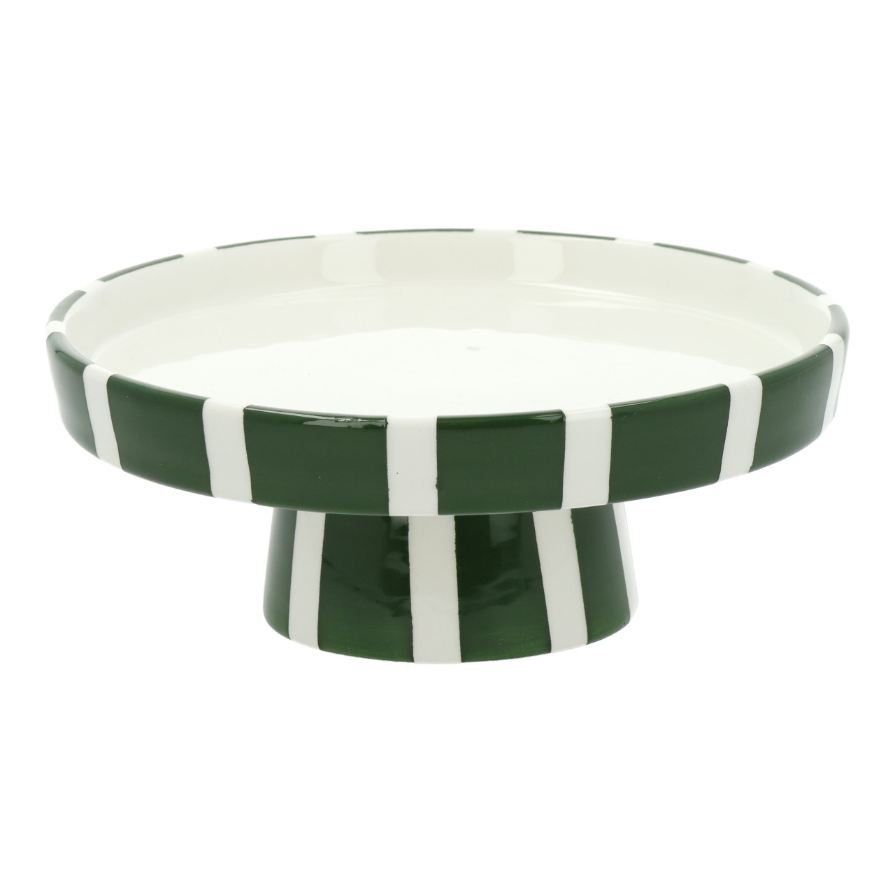 teller, ceramic, green, striped, table bowl