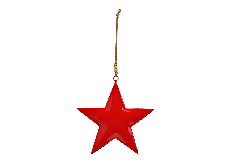 Percha metal estrella roja (A/A/P) 19x19x2cm