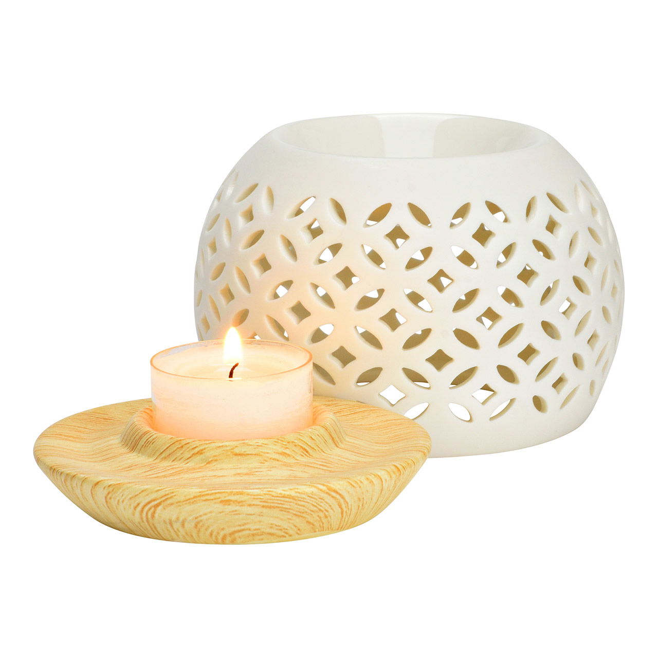Brûle-parfum en porcelaine, blanc (L/H/P) 11x9x11cm Brûle-parfum en porcelaine, blanc (L/H/P) 11x9x11cm
