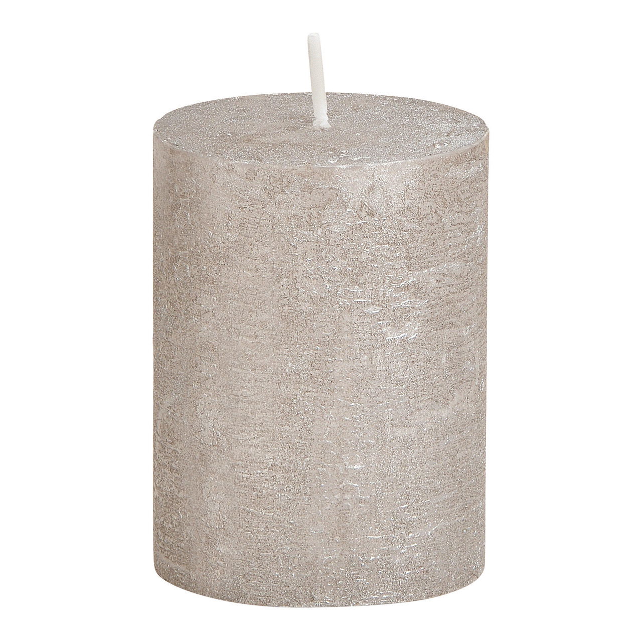 Candle Shimmer Finish made of wax gray (W/H/D) 6,8x9x6,8cm