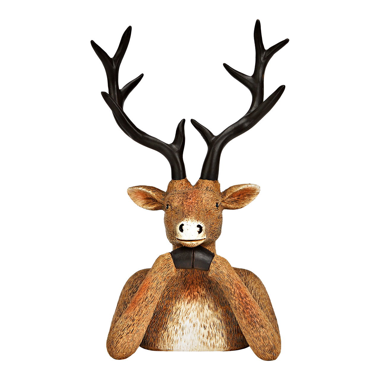Figur Hirsch aus Poly, Braun (B/H/T) 16x25x12cm