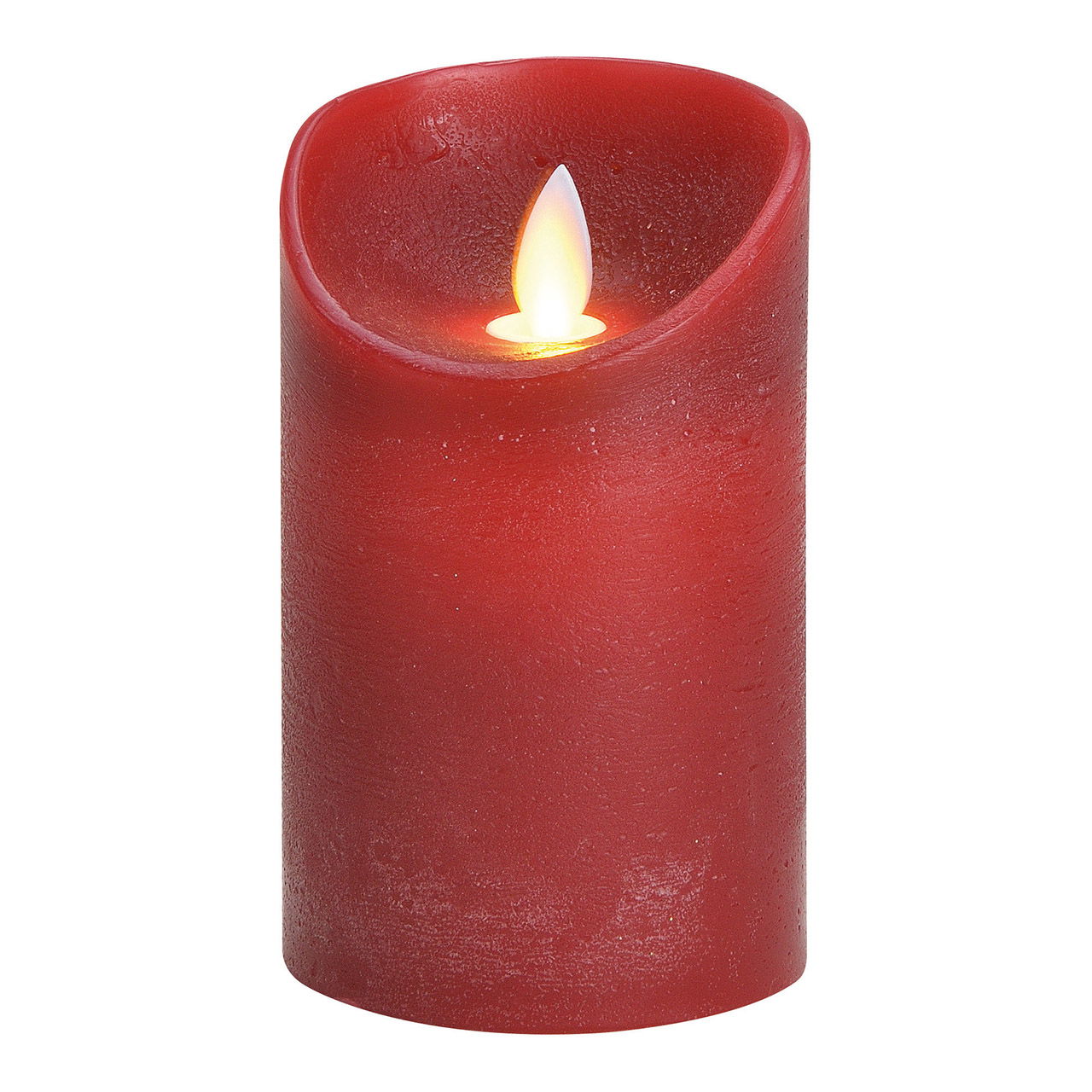 Candle led, flickering light, with timer made of wax bordeaux (w / h / d) 7.5x12.5x7.5cm