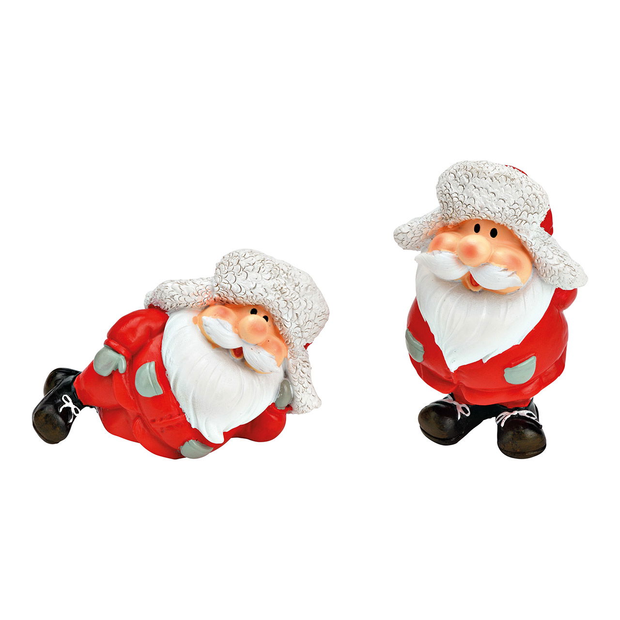 Babbo Natale in polietilene rosso 2 pieghe, (L/H/D) 7x10x6cm