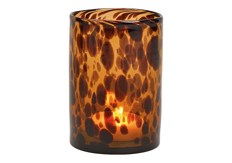 Lanterna di vetro marrone (L/H/D) 10x15x10cm