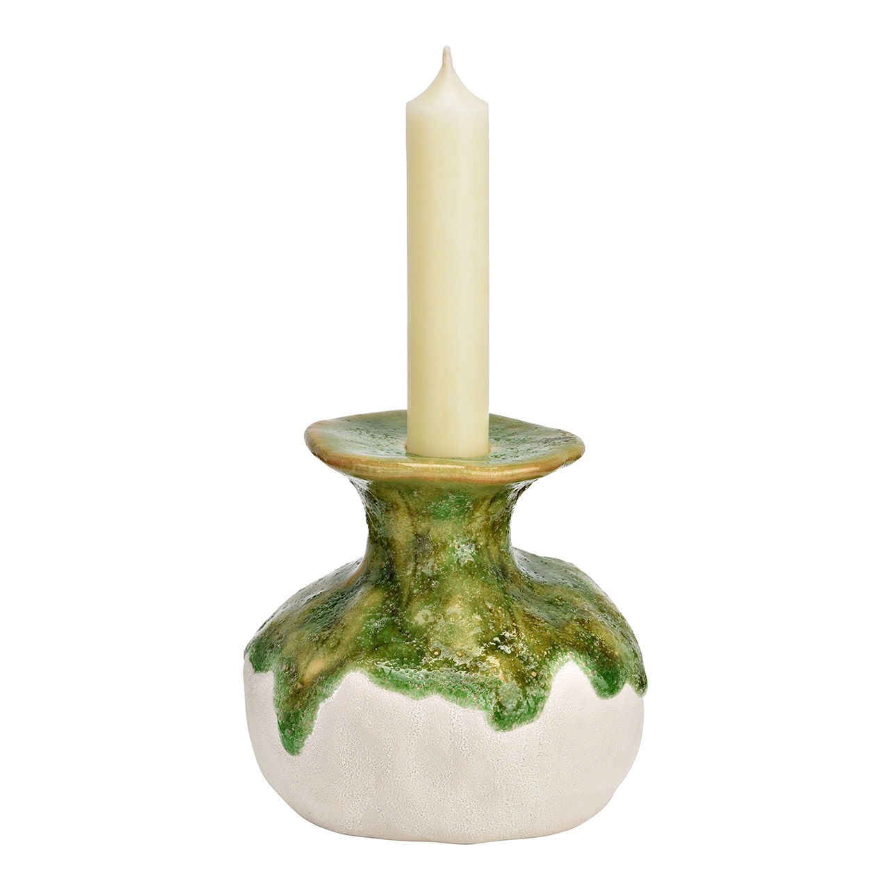 Bougeoir en céramique, vert (L/H/P) 10x10x10cm Bougeoir en céramique, vert (L/H/P) 10x10x10cm