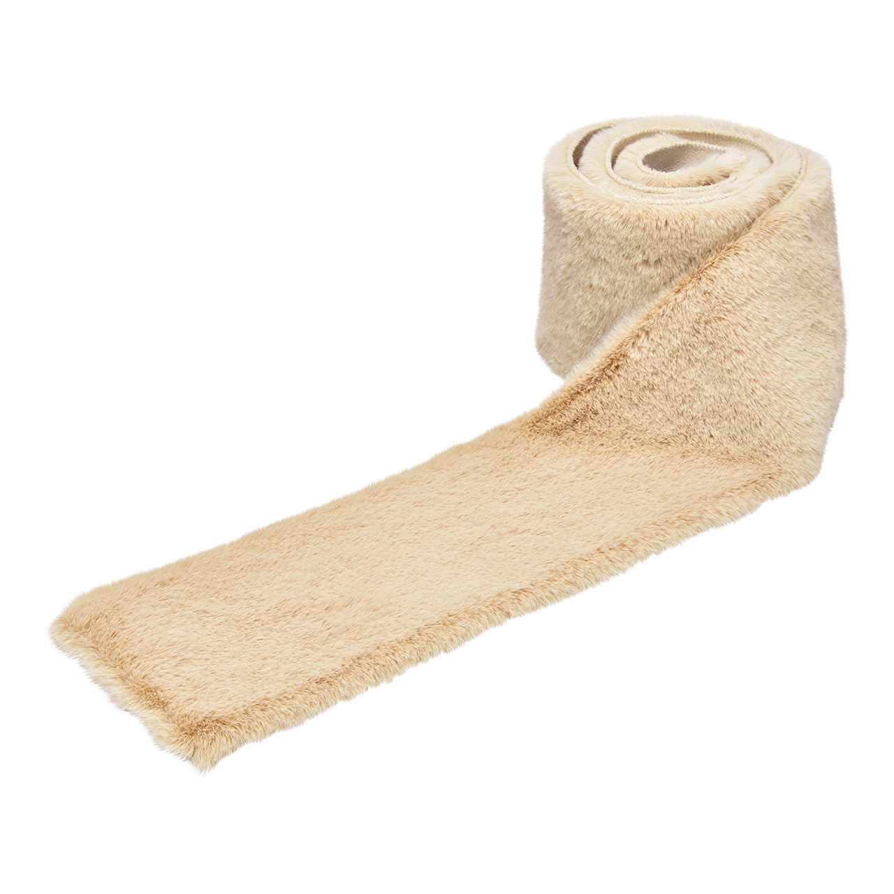 Chemin de table fourrure synthétique en polyester beige (L/H/P) 160x2x15cm Chemin de table fourrure synthétique en polyester beige (L/H/P) 160x2x15cm