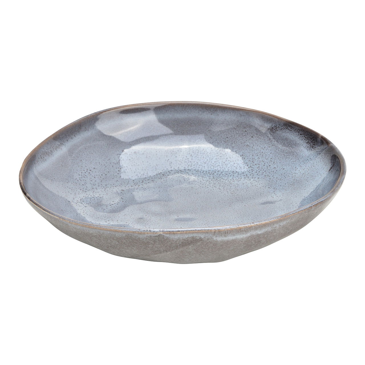 Earthenware bowl, gray (W/H/D) 21x5x21cm