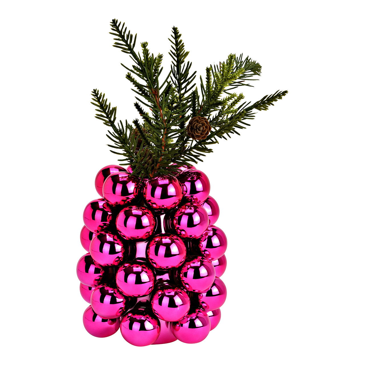 Vaso a bolla in porcellana, rosa/rosa (L/H/D) 14x17x14cm Vaso a bolla in porcellana, rosa/rosa (L/H/D) 14x17x14cm