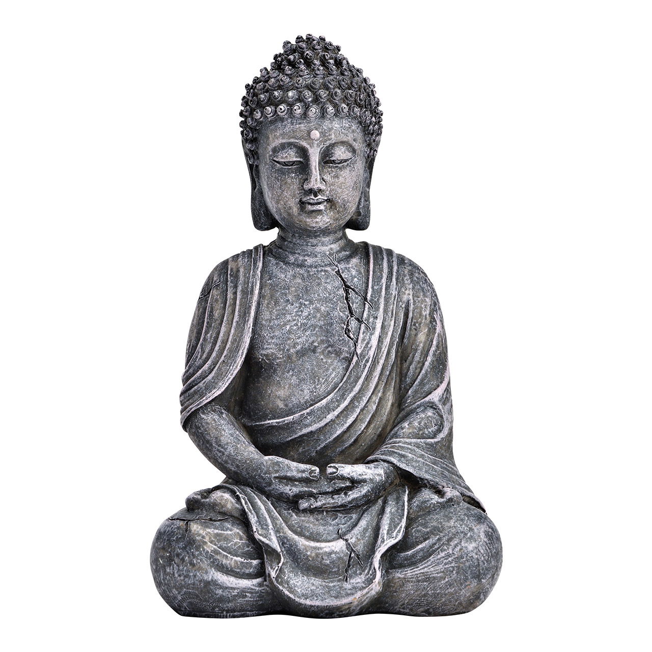 Buddha aus Poly grau (B/H/T) 11x17x8cm Buddha aus Poly grau (B/H/T) 11x17x8cm