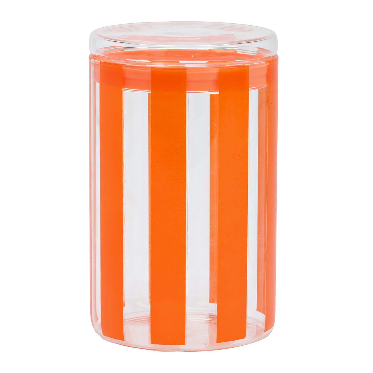 Schnittschutz, Stifthalter, Orangetransparent, Glasbehälter, Stapelbar