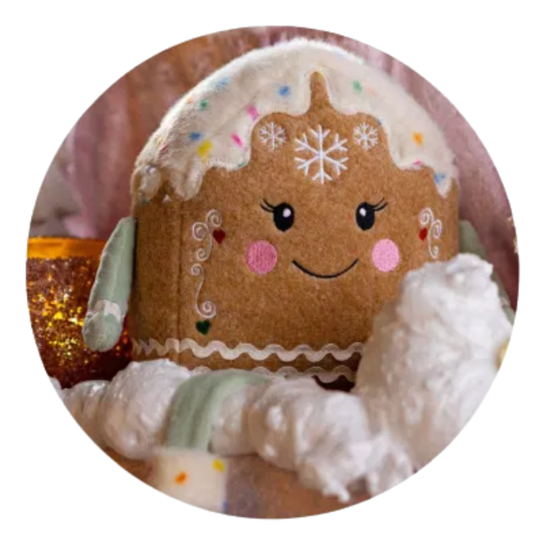 Keksfigur, Lebkuchen, Glitzer-Detail, Weihnachtsfigur, Zuckerguss