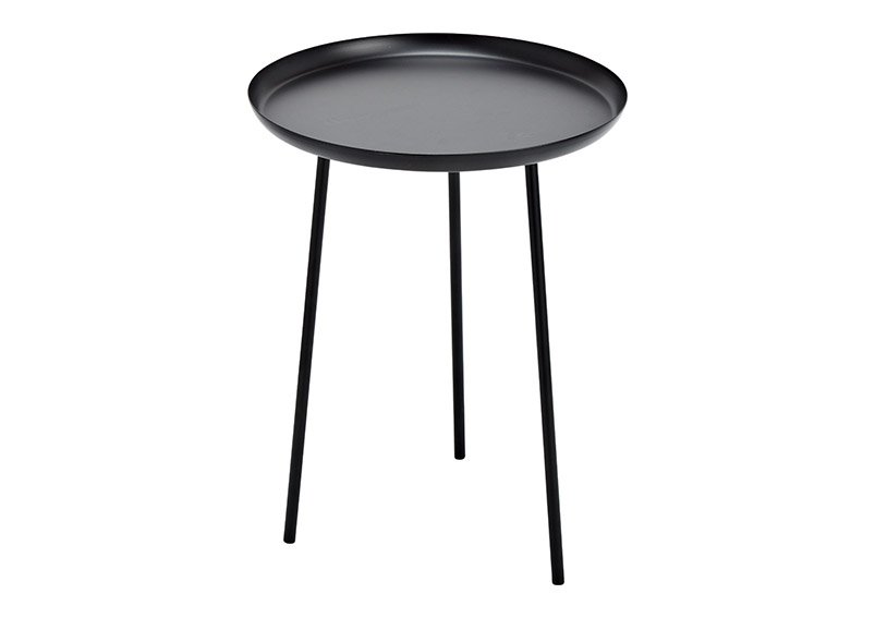 Tavolo in metallo nero (L/A/D) 36x47x36cm