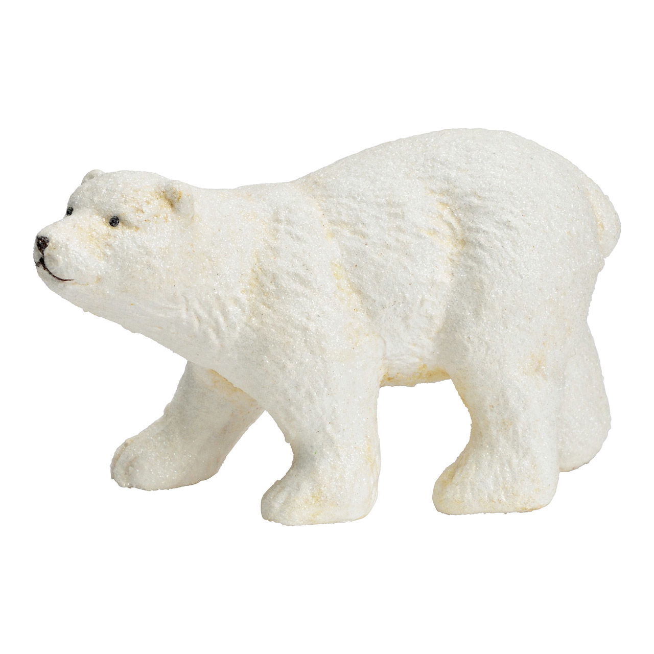 Figur Eisbär aus Ton, Weiß (B/H/T) 14x8x7cm