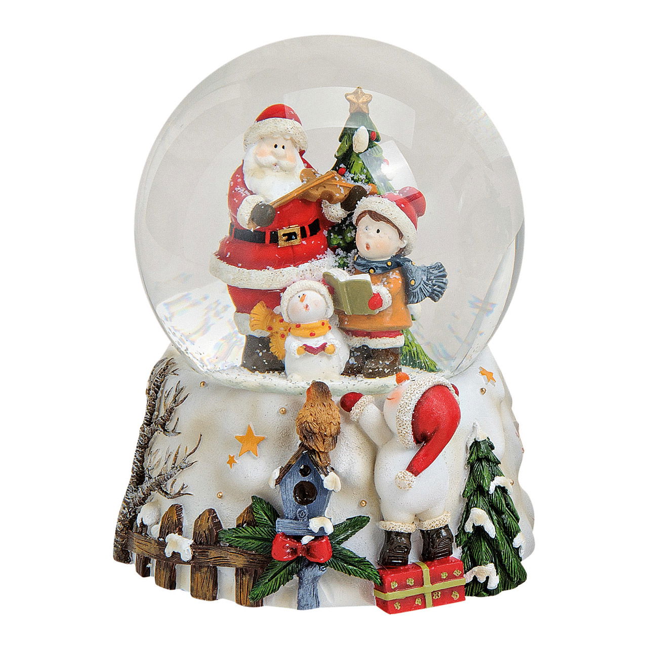 Muziekklok/sneeuwbol Kerstman van poly/glas (B/H/D) 11x13x11 cm Muziekklok/sneeuwbol Kerstman van poly/glas (B/H/D) 11x13x11 cm