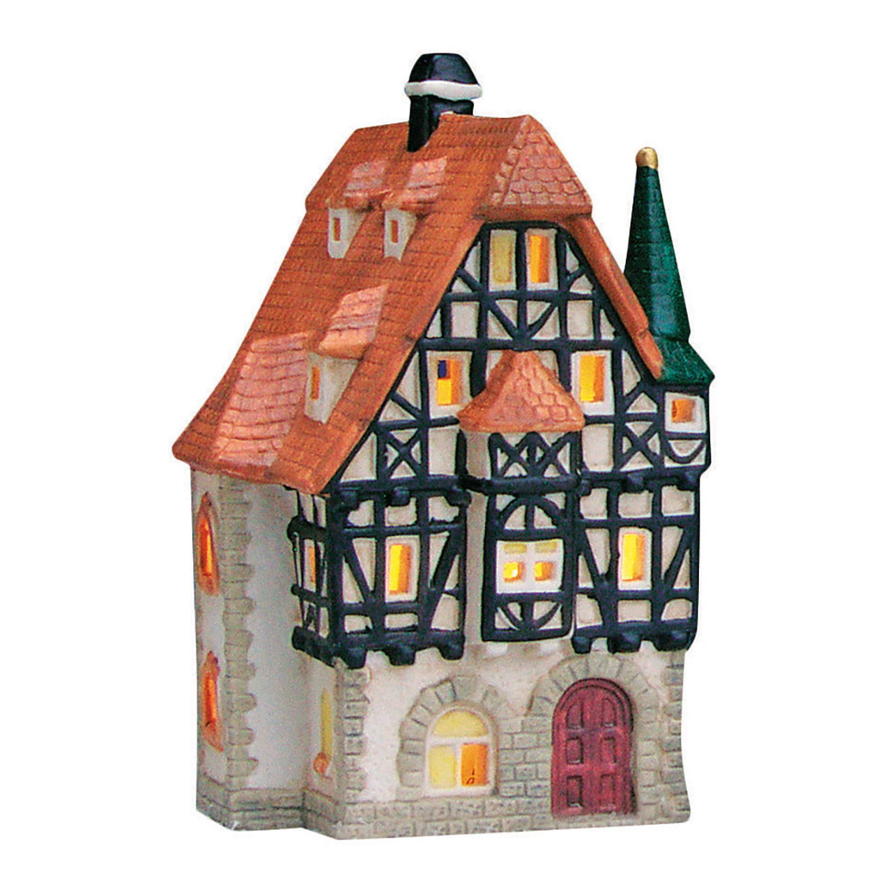 Wurm Lichthaus Apotheke Rothenburg/Tauber aus Porzellan, Bunt (B/H/T) 10x19x10 cm