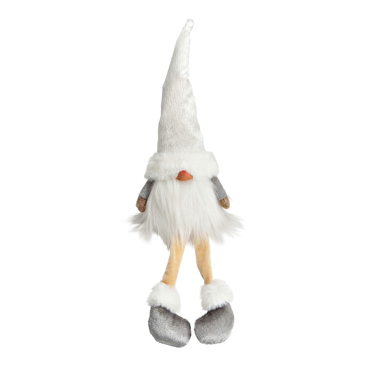 Edge stool gnome made of textile white (W/H/D) 11x40x8cm