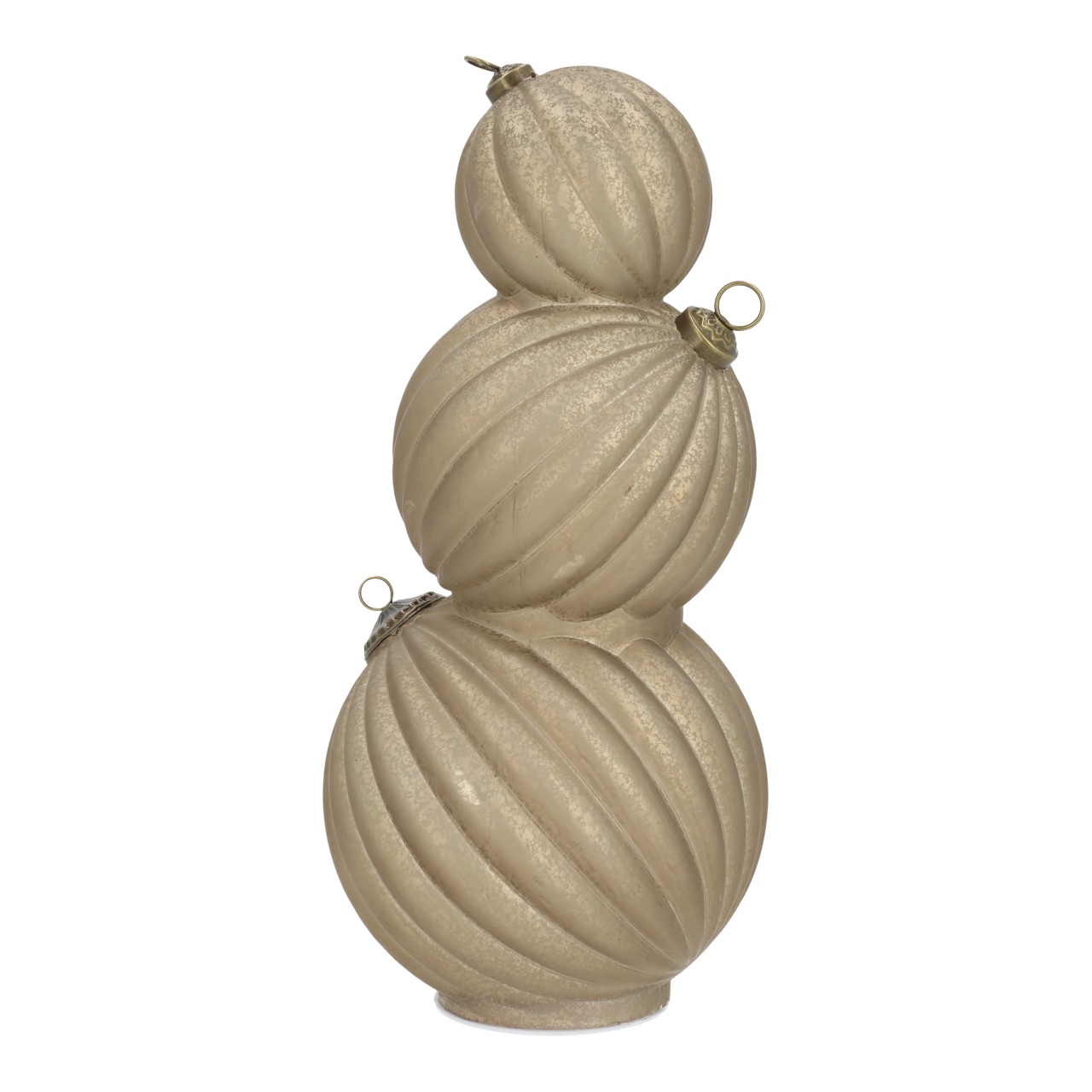 LED balls made of glass beige (W/H/D) 17x36x17cm excl. 3xAAA