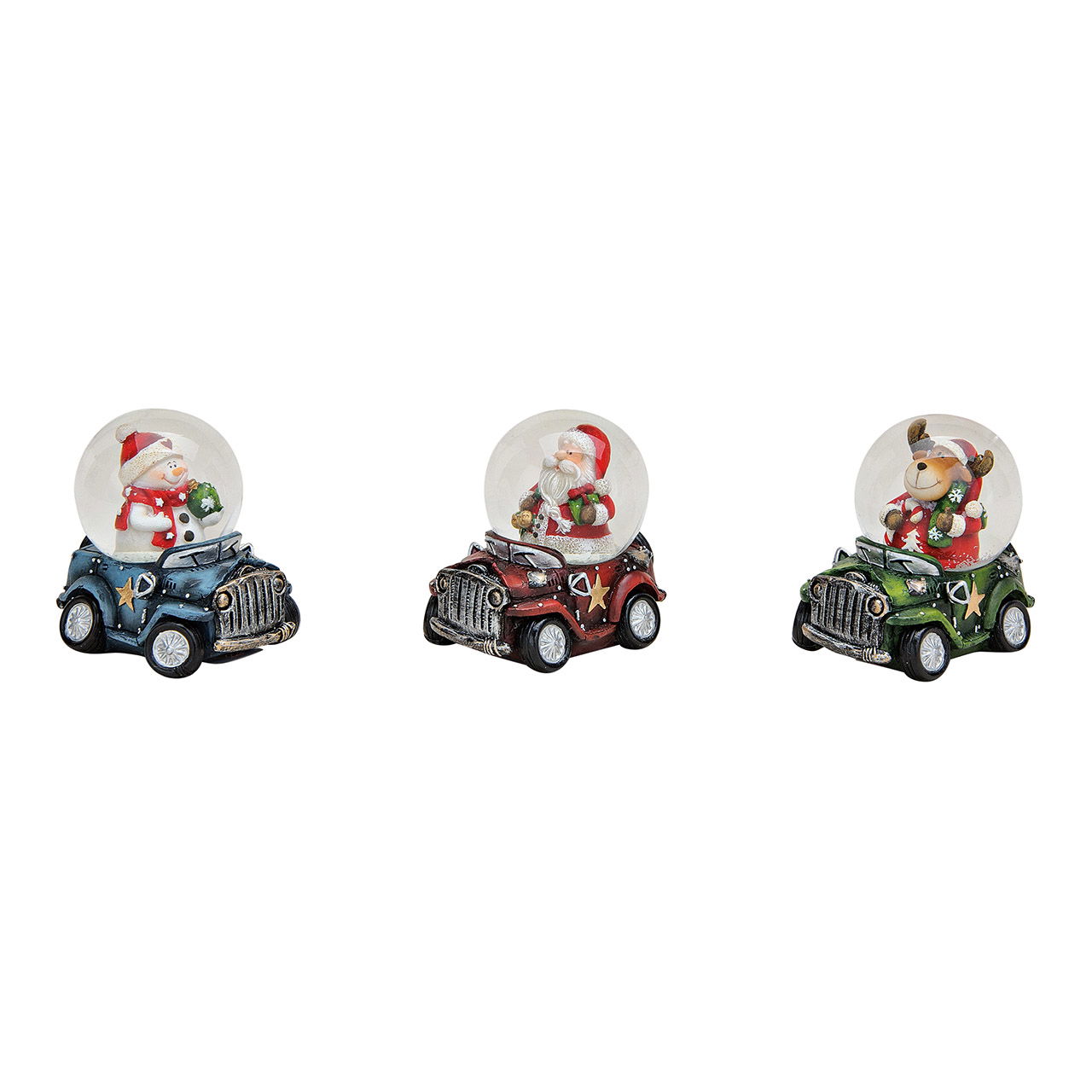 Sneeuwbol auto kerstmotieven, 3-voudig, (B/H/D) 7x5x7 cm Sneeuwbol auto kerstmotieven, 3-voudig, (B/H/D) 7x5x7 cm