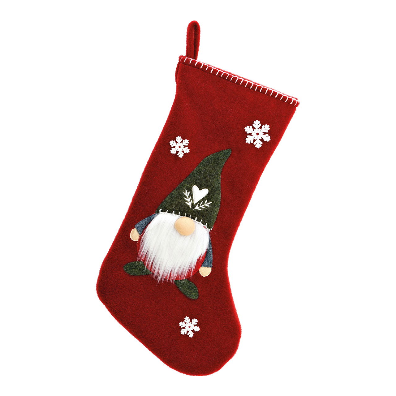Santa boot to hang made of textile red (W/H/D) 24x49x2cm Santa boot to hang made of textile red (W/H/D) 24x49x2cm